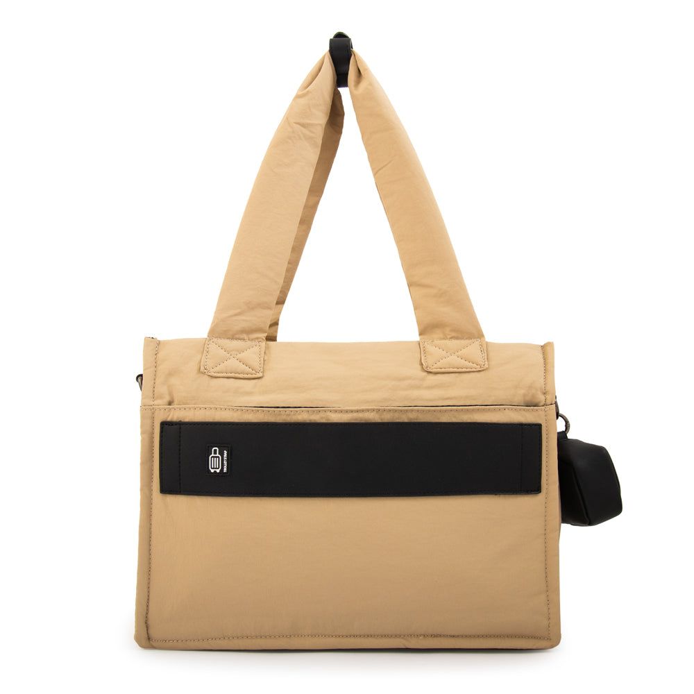 Cartera Dos Asas Portalaptop Daliet Nylon Beige
