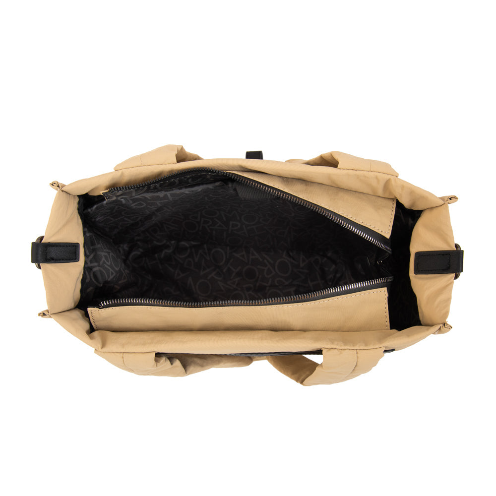 Cartera Dos Asas Portalaptop Daliet Nylon Beige