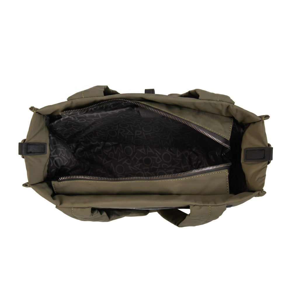 Cartera Dos Asas Portalaptop Daliet Nylon Verde Oliva
