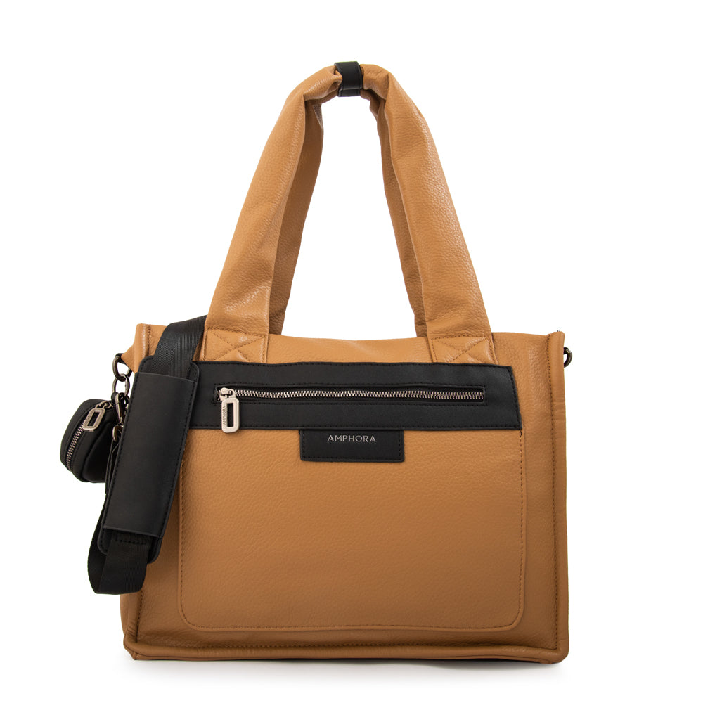 Cartera Dos Asas Portalaptop Daliet Camel