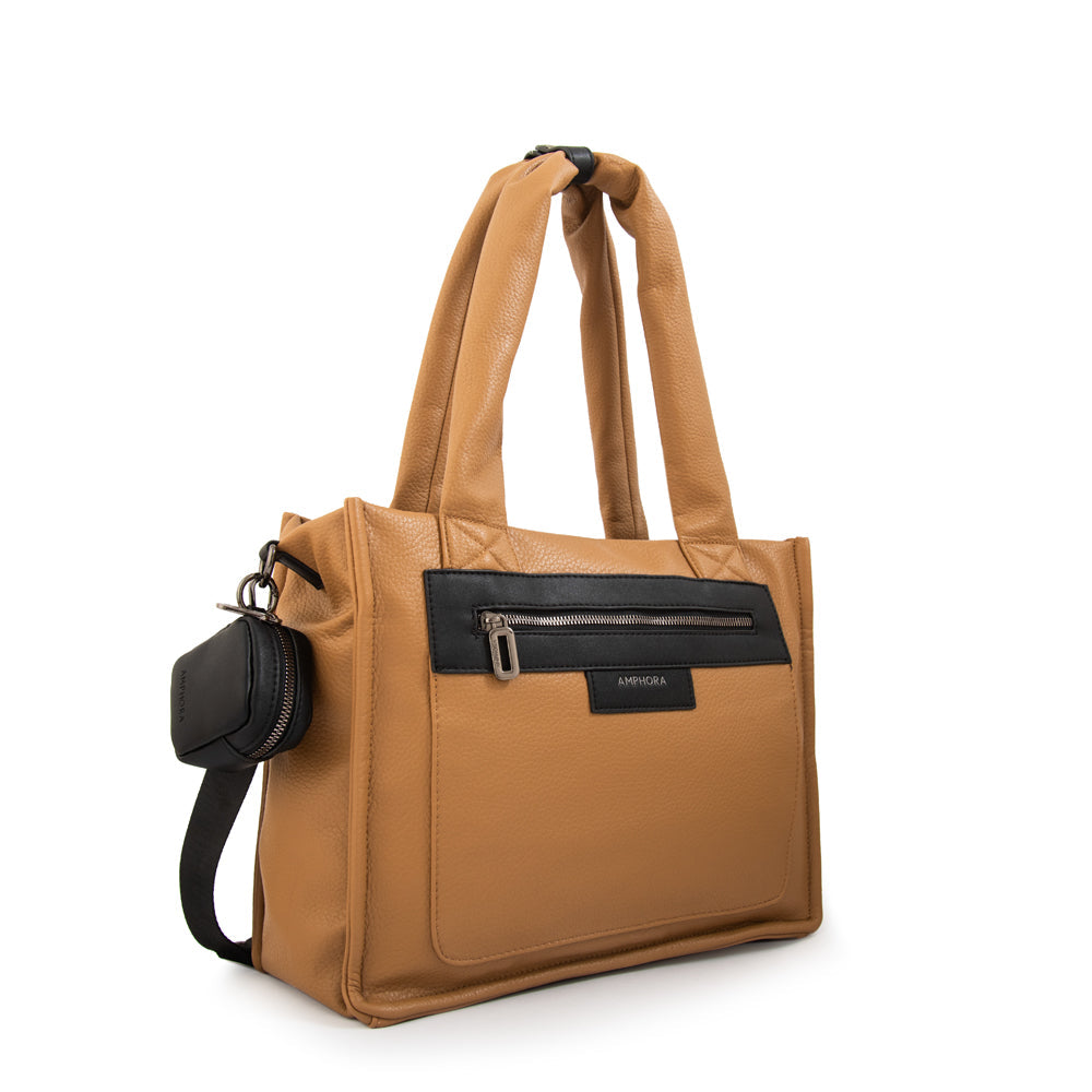 Cartera Dos Asas Portalaptop Daliet Camel
