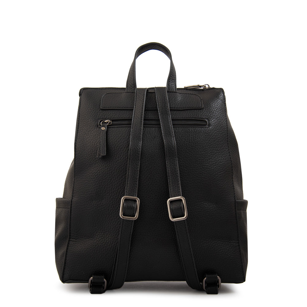 Mochila Victorina Gamuzado Negro