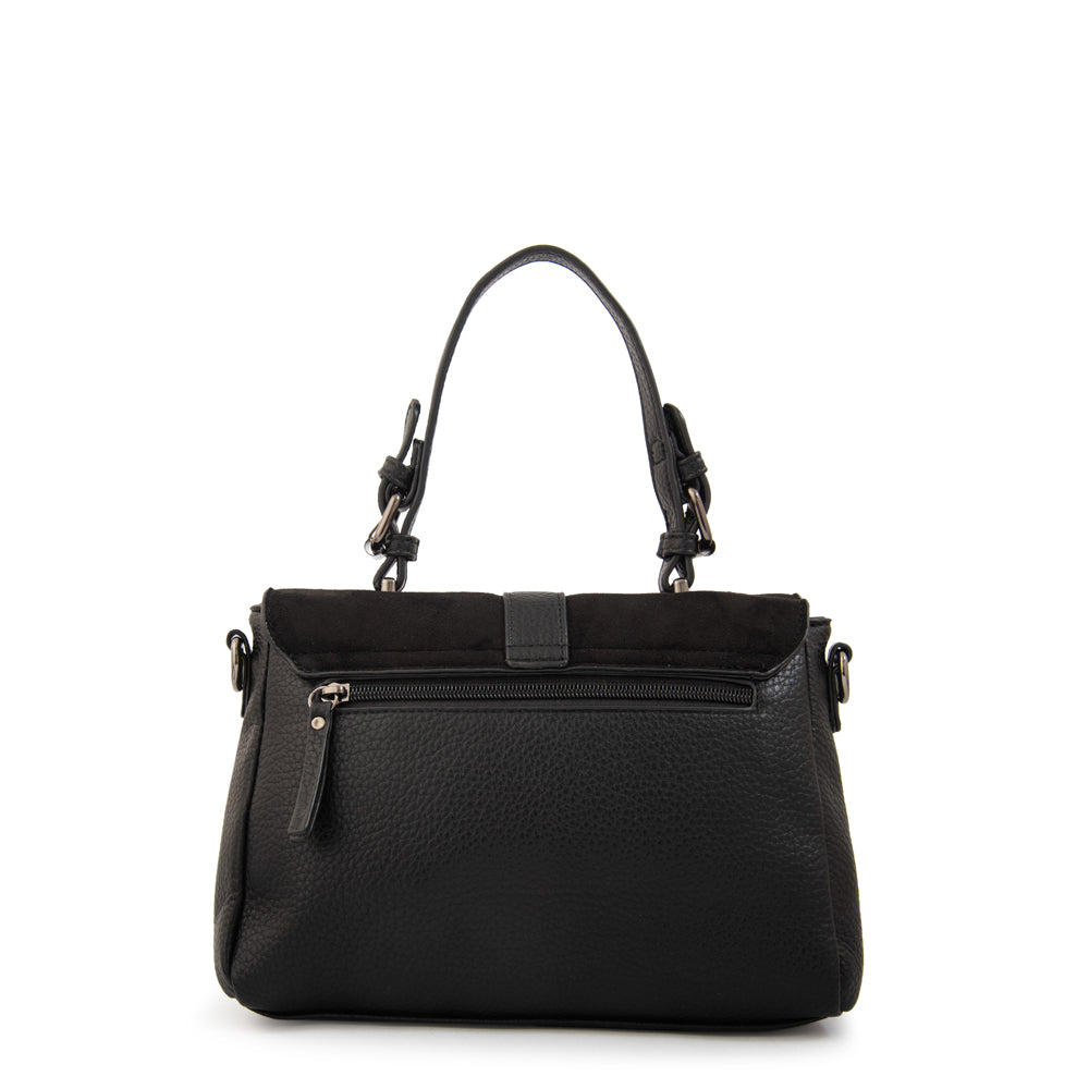 Crossbody Victorina Gamuzado Negro