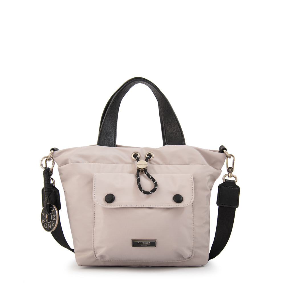 Cartera Dos Asas Cyric Nylon Beige