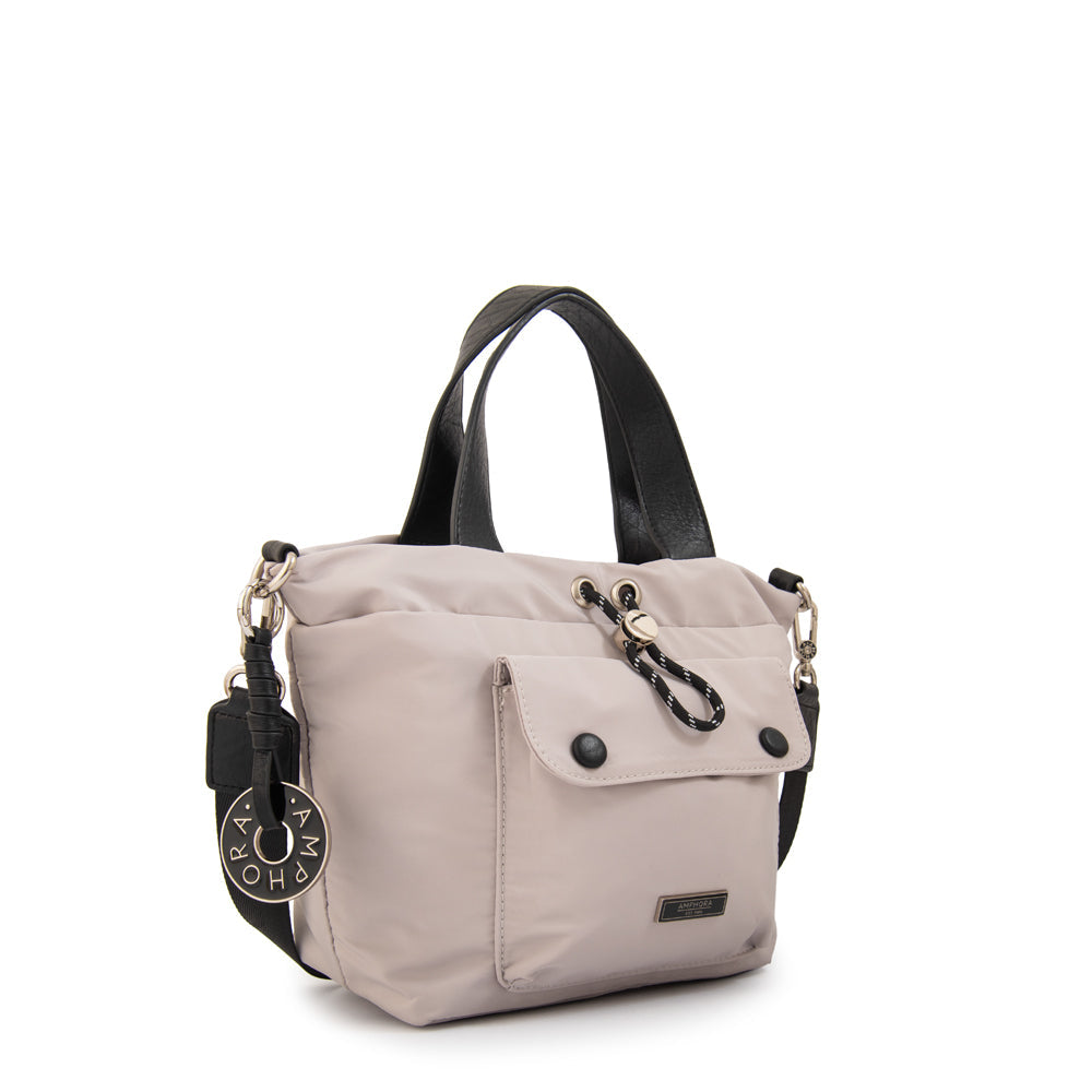 Cartera Dos Asas Cyric Nylon Beige