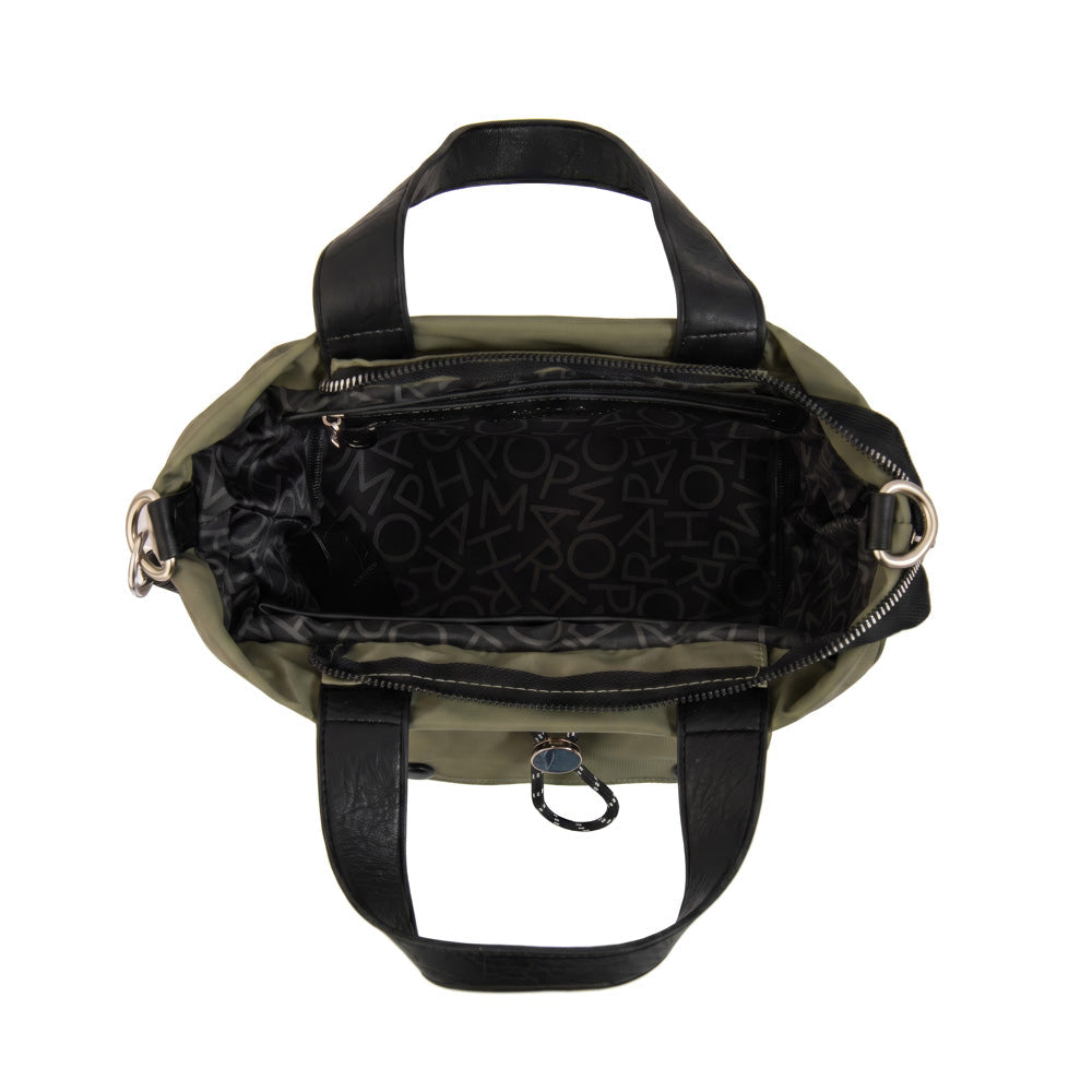 Cartera Dos Asas Cyric Nylon Verde Oliva