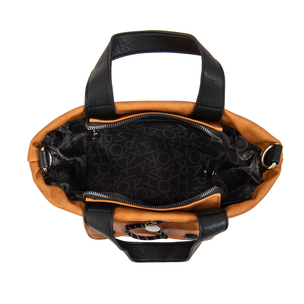 Cartera Dos Asas Cyric Camel
