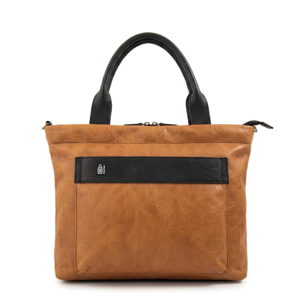 Cartera Dos Asas Portalaptop Cyric Camel
