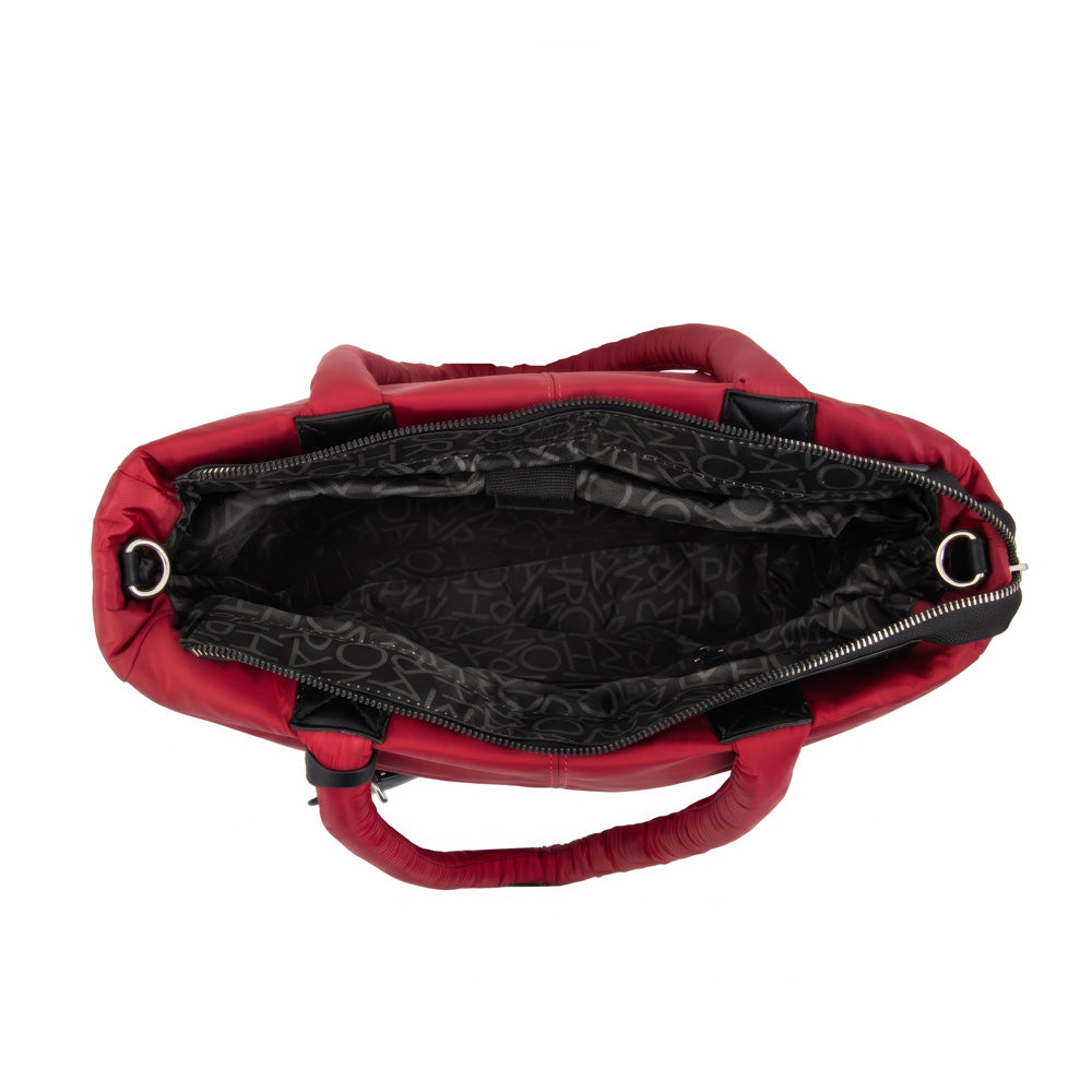 Cartera Dos Asas Portalaptop Luz Rojo Oscuro