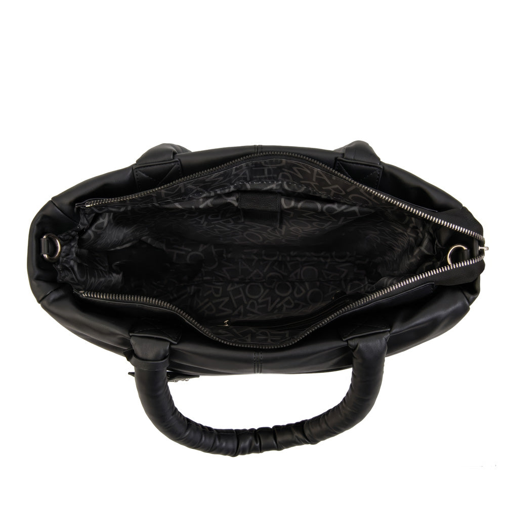 Cartera Dos Asas Portalaptop Luz Nylon Negro