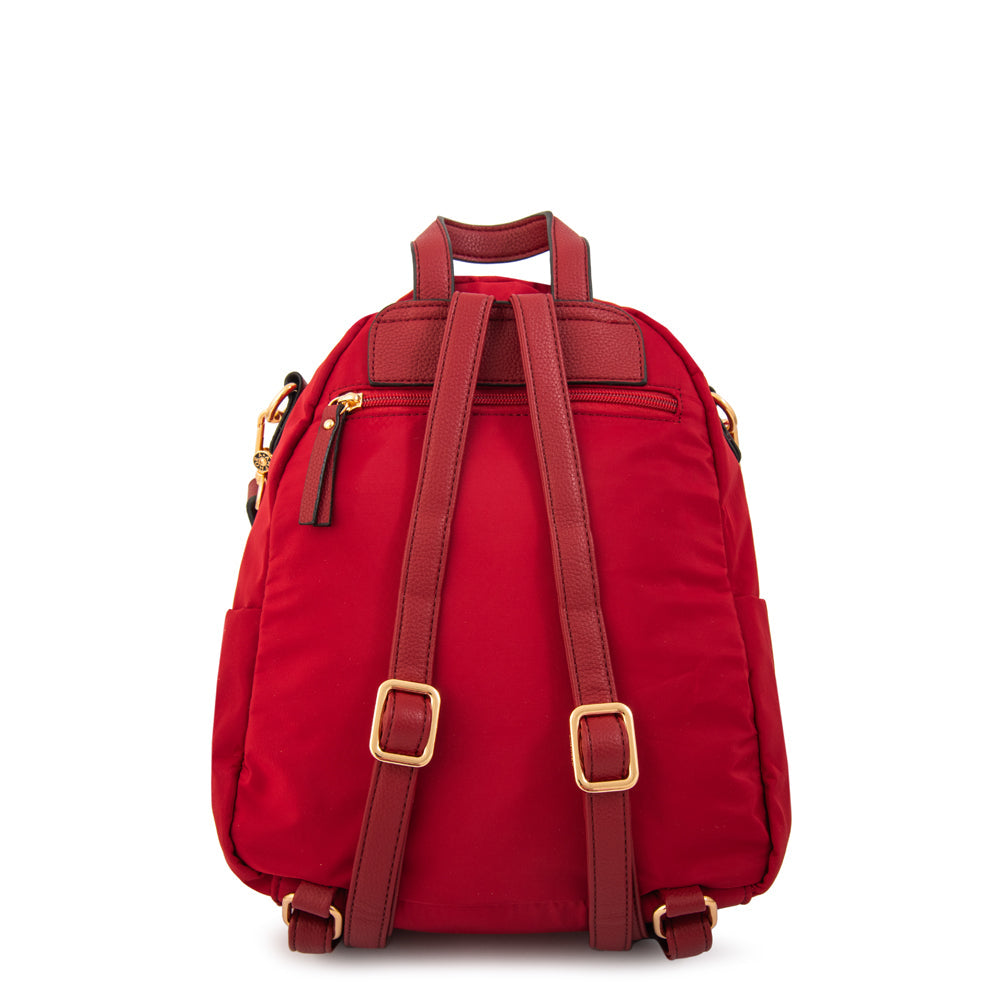 Mochila Filomena Nylon Rojo Oscuro