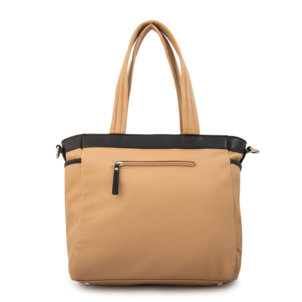 Cartera Dos Asas Evany Beige