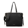 Cartera Dos Asas Portalaptop Romina Nylon Negro