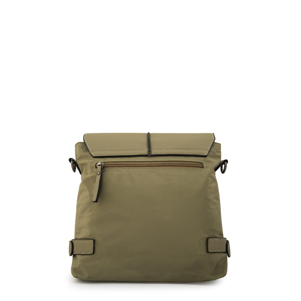 Crossbody Fiori Nylon Verde Oliva