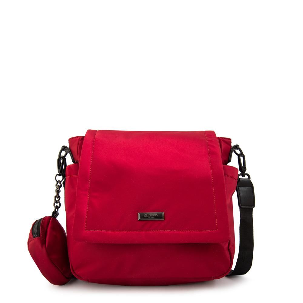 Crossbody Bogart Nylon Rojo Oscuro