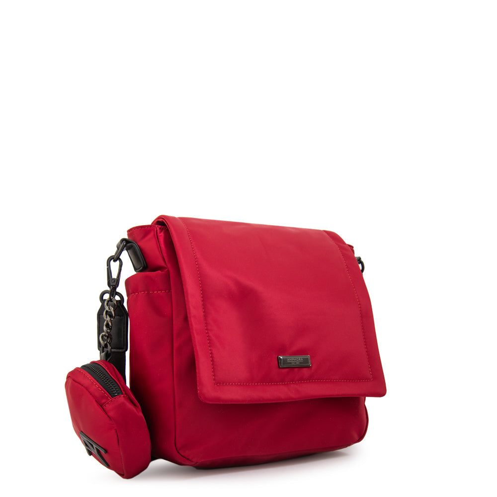 Crossbody Bogart Nylon Rojo Oscuro