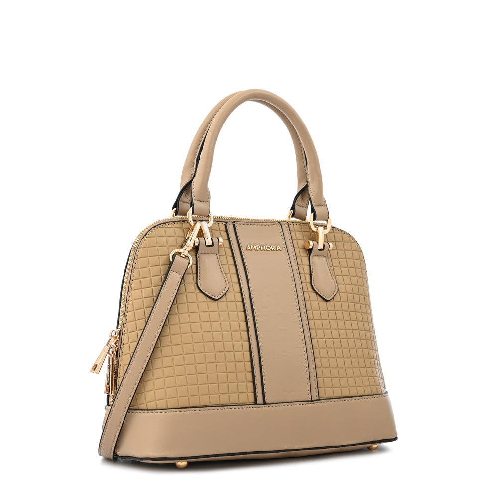 Cartera Dos Asas Ramona Beige