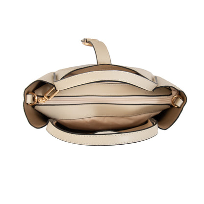 Cartera Dos Asas Pequeña Damaris Blanco Crudo