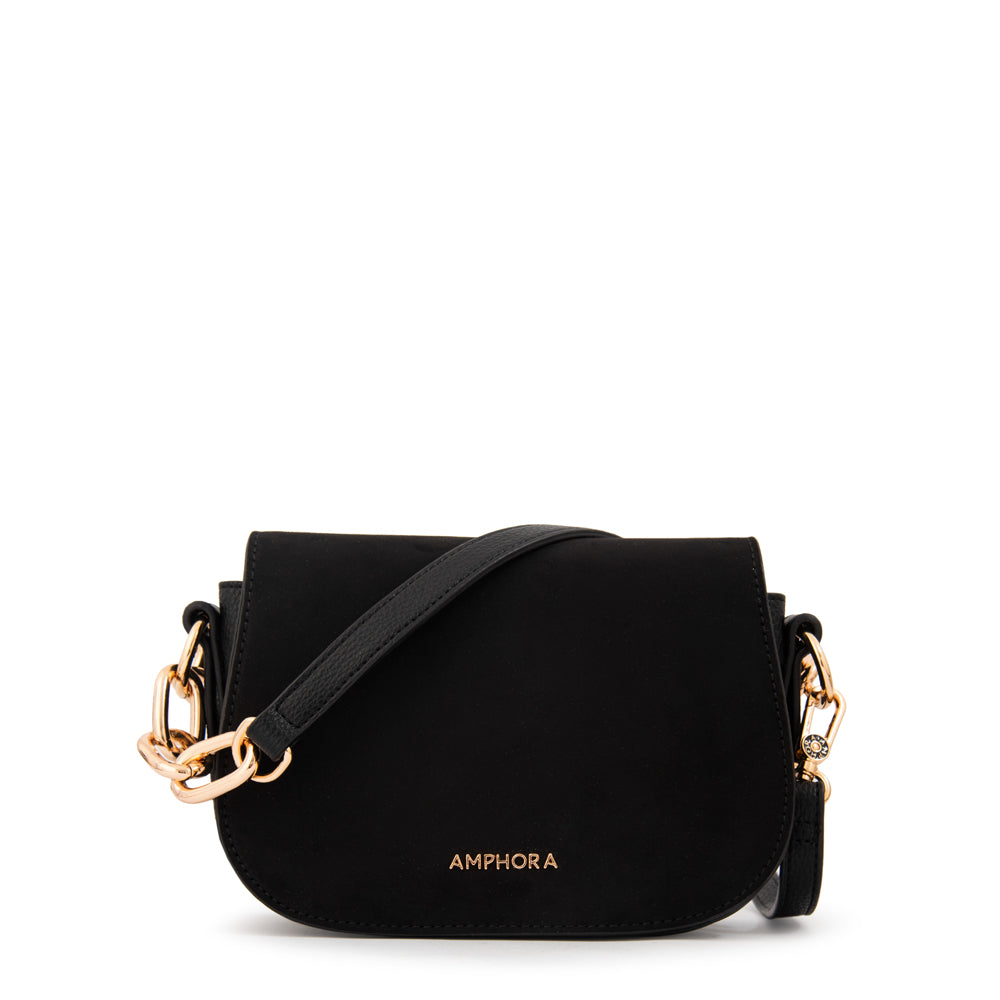 Crossbody Chiara Gamuzado Negro