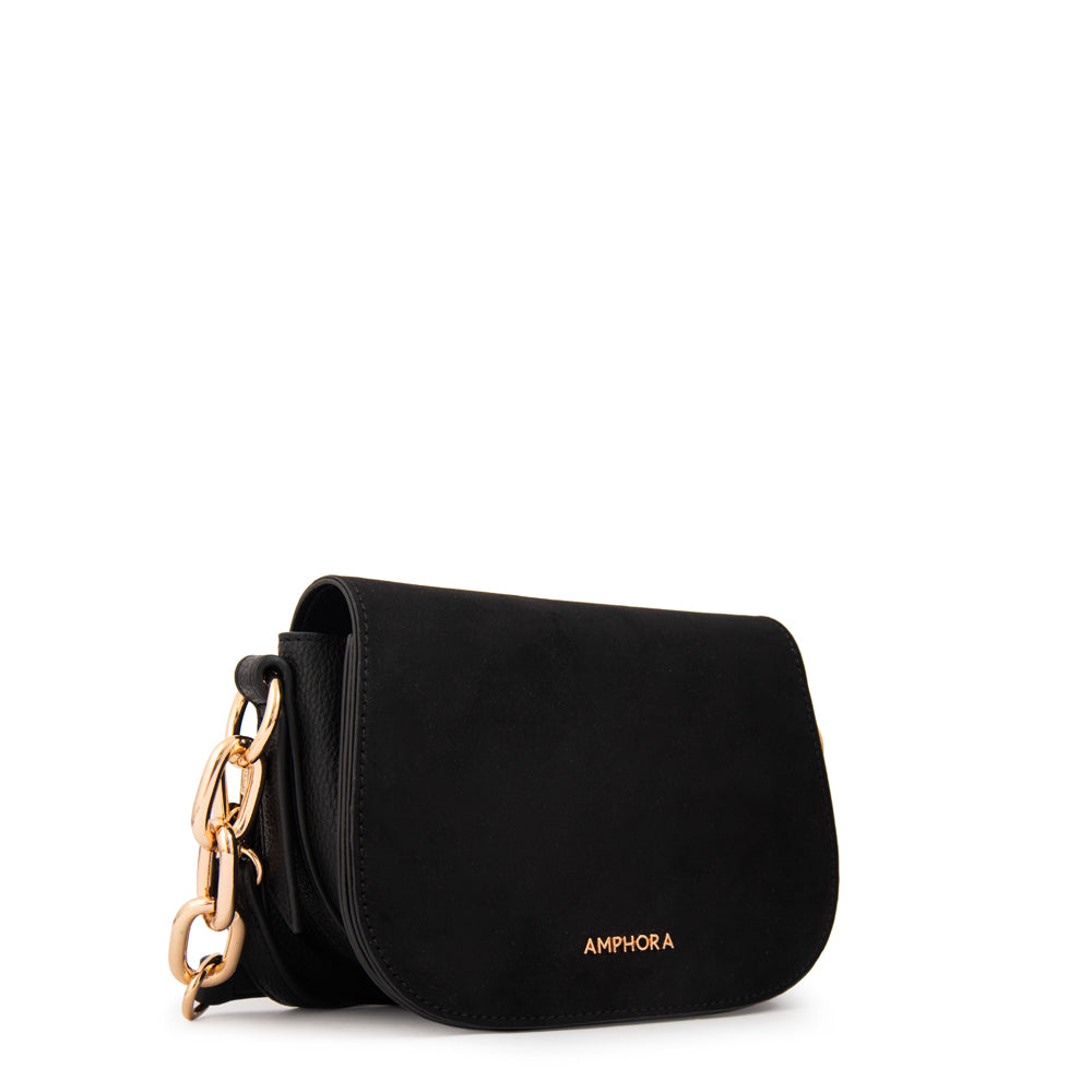 Crossbody Chiara Gamuzado Negro