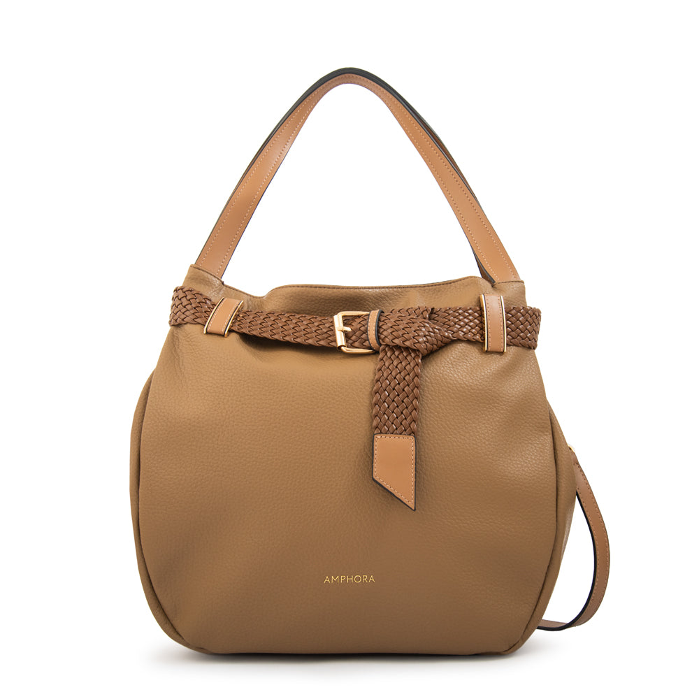 Cartera Corte Recto Minerva Beige Oscuro