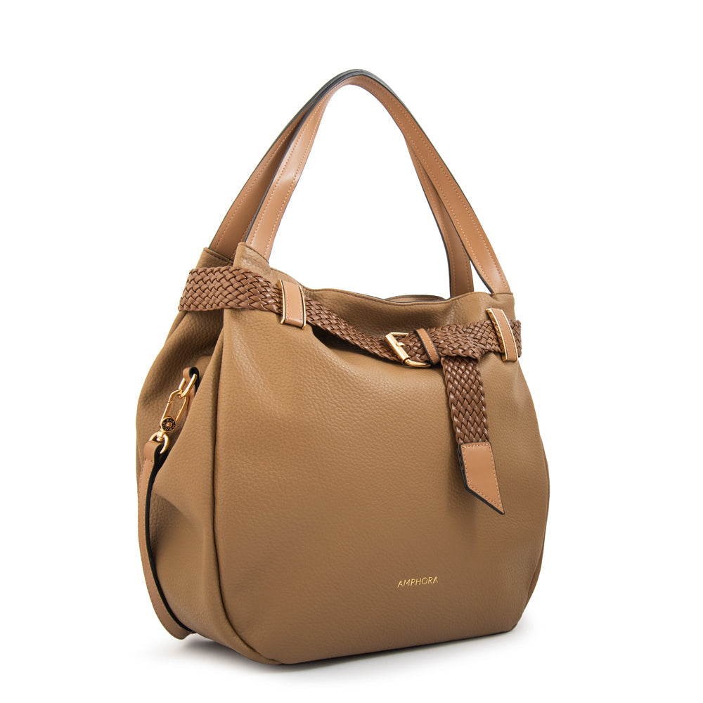 Cartera Corte Recto Minerva Beige Oscuro