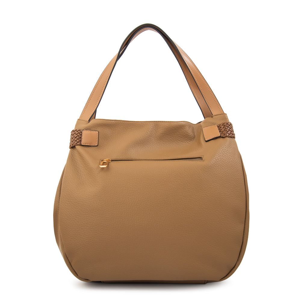Cartera Corte Recto Minerva Beige Oscuro