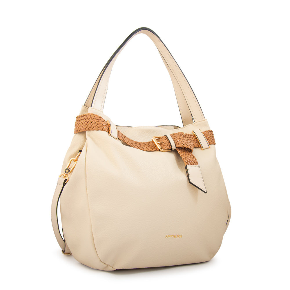 Cartera Corte Recto Minerva Blanco Crudo