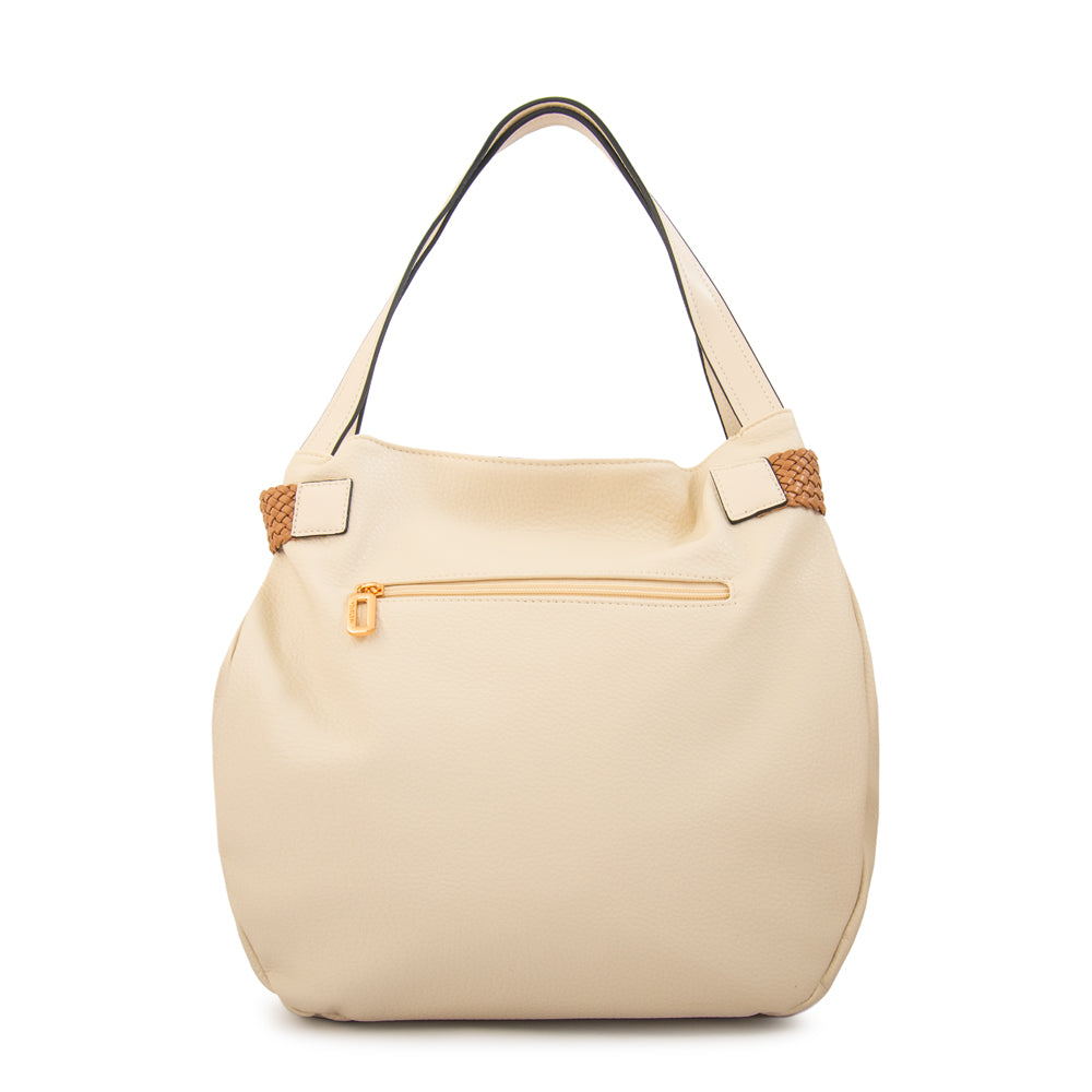 Cartera Corte Recto Minerva Blanco Crudo