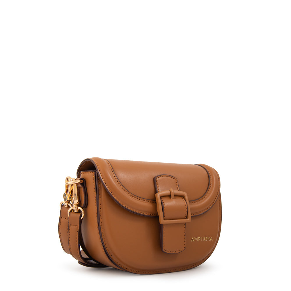 Crossbody Oval Tifany Camel