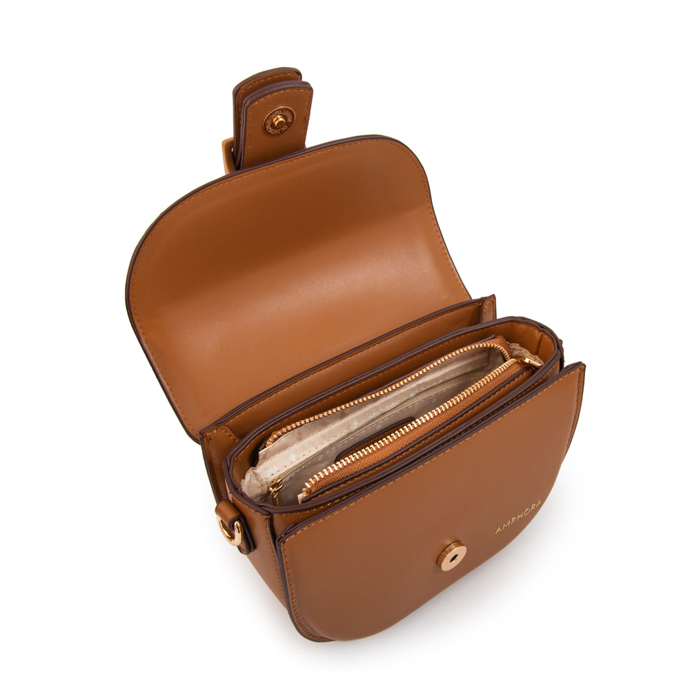 Crossbody Oval Tifany Camel