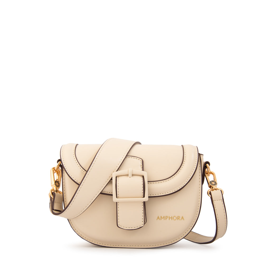 Crossbody Oval Tifany Blanco Crudo
