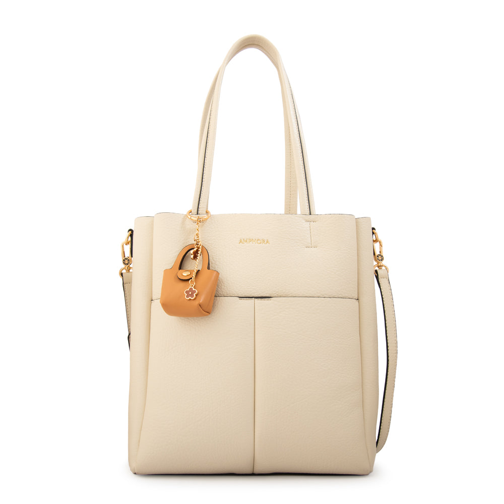Cartera Dos Asas Elda Blanco Crudo