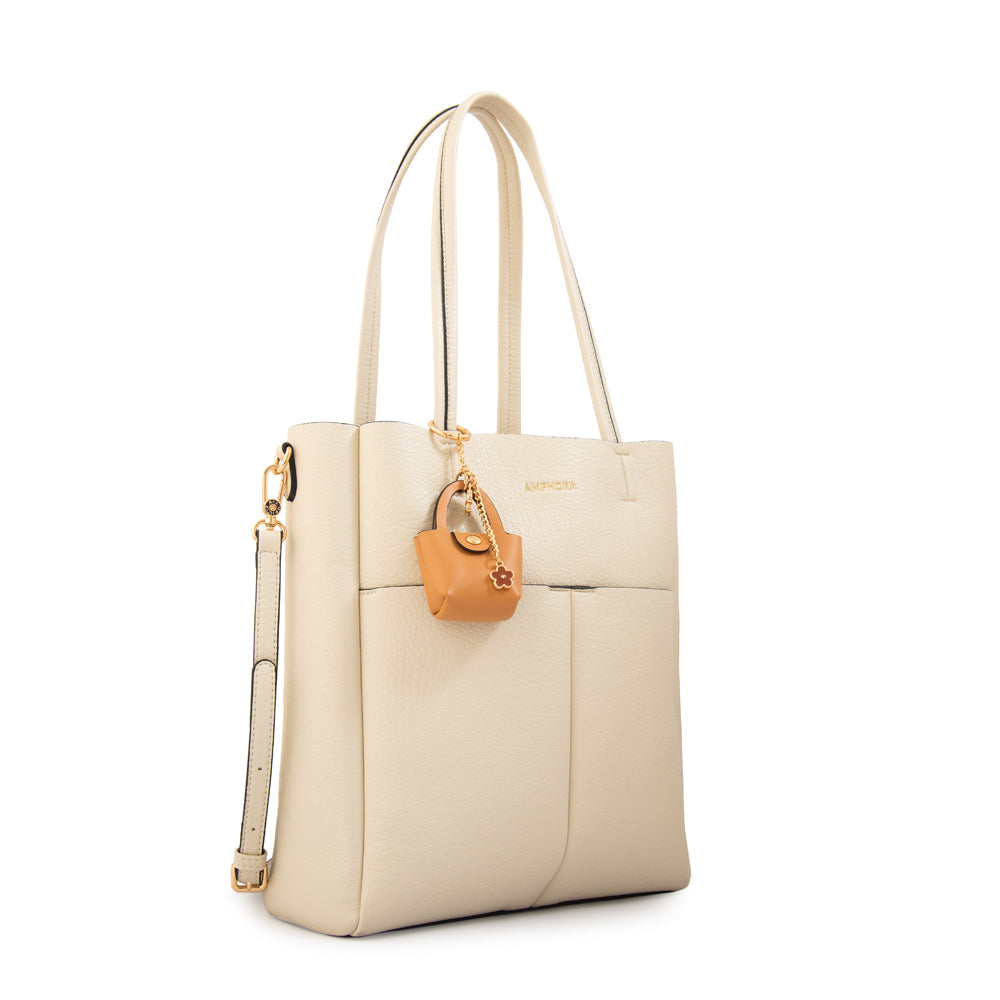 Cartera Dos Asas Elda Blanco Crudo