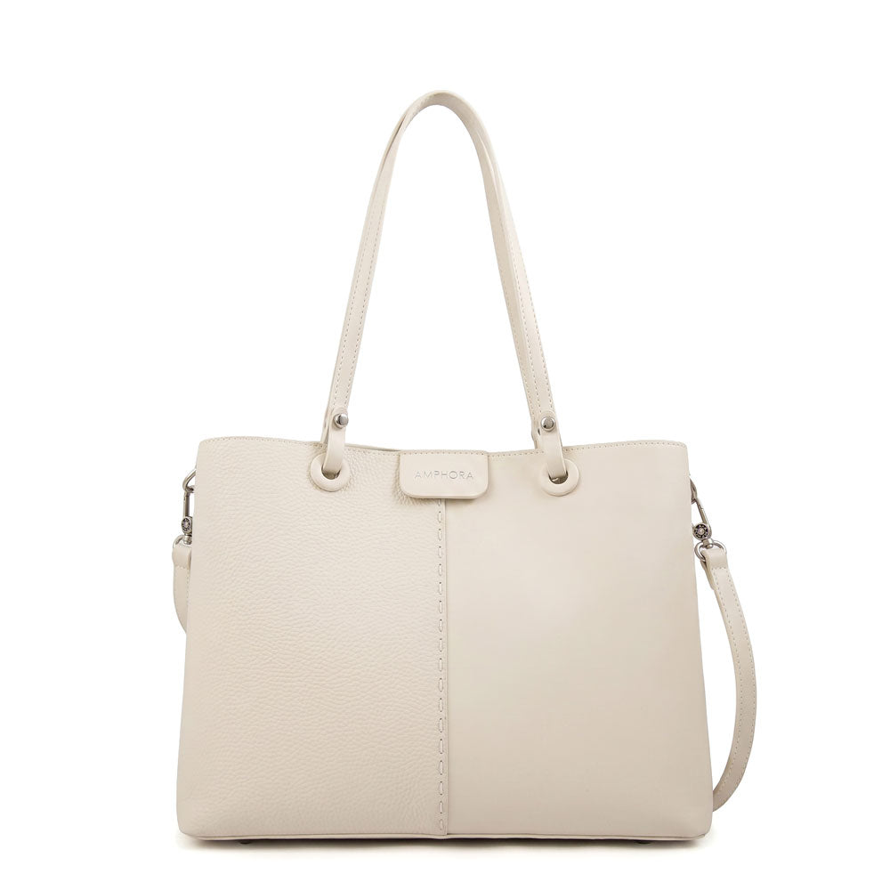 Cartera Dos Asas Elandra Blanco Crudo