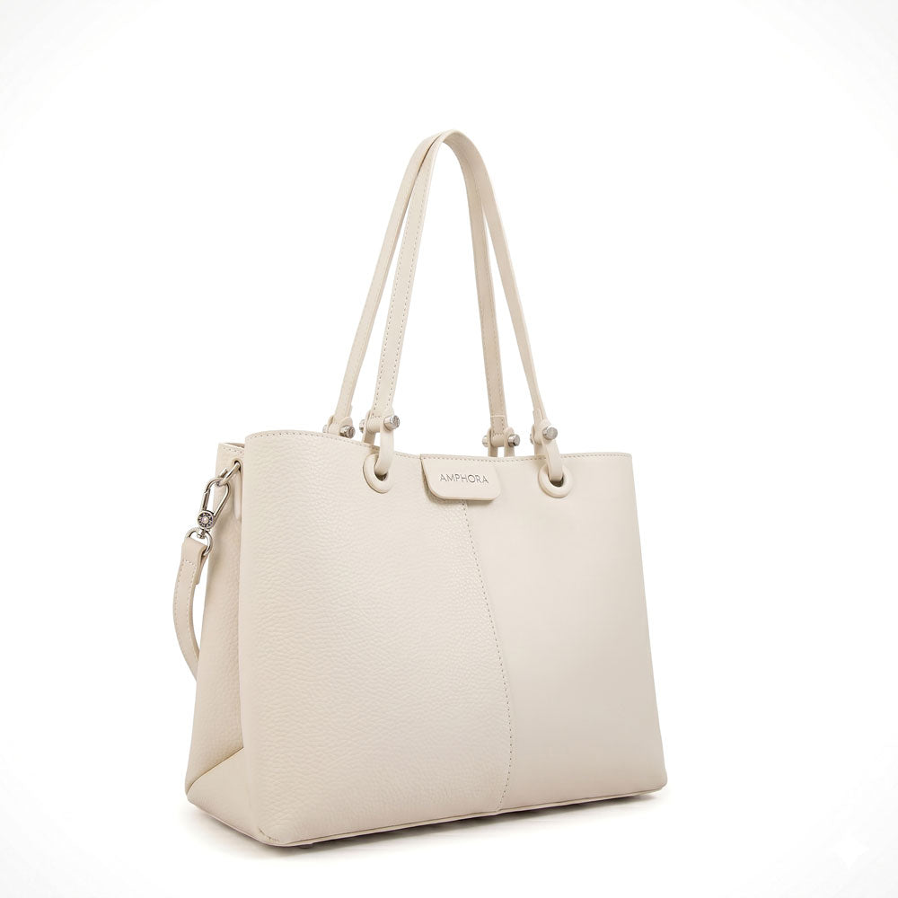 Cartera Dos Asas Elandra Blanco Crudo
