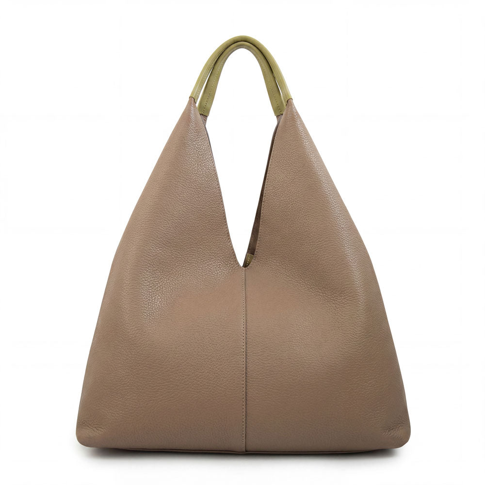 Cartera Dos Asas Adriel Beige Oscuro