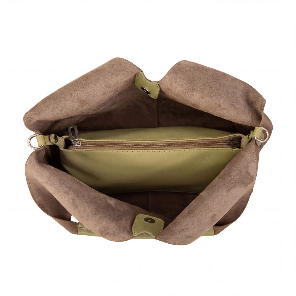 Cartera Dos Asas Adriel Beige Oscuro