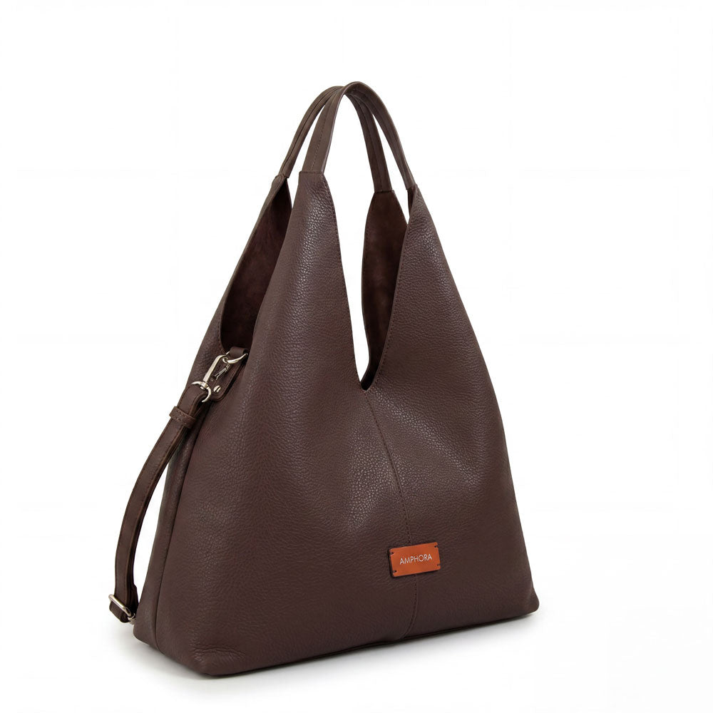 Cartera Dos Asas Adriel Café Oscuro