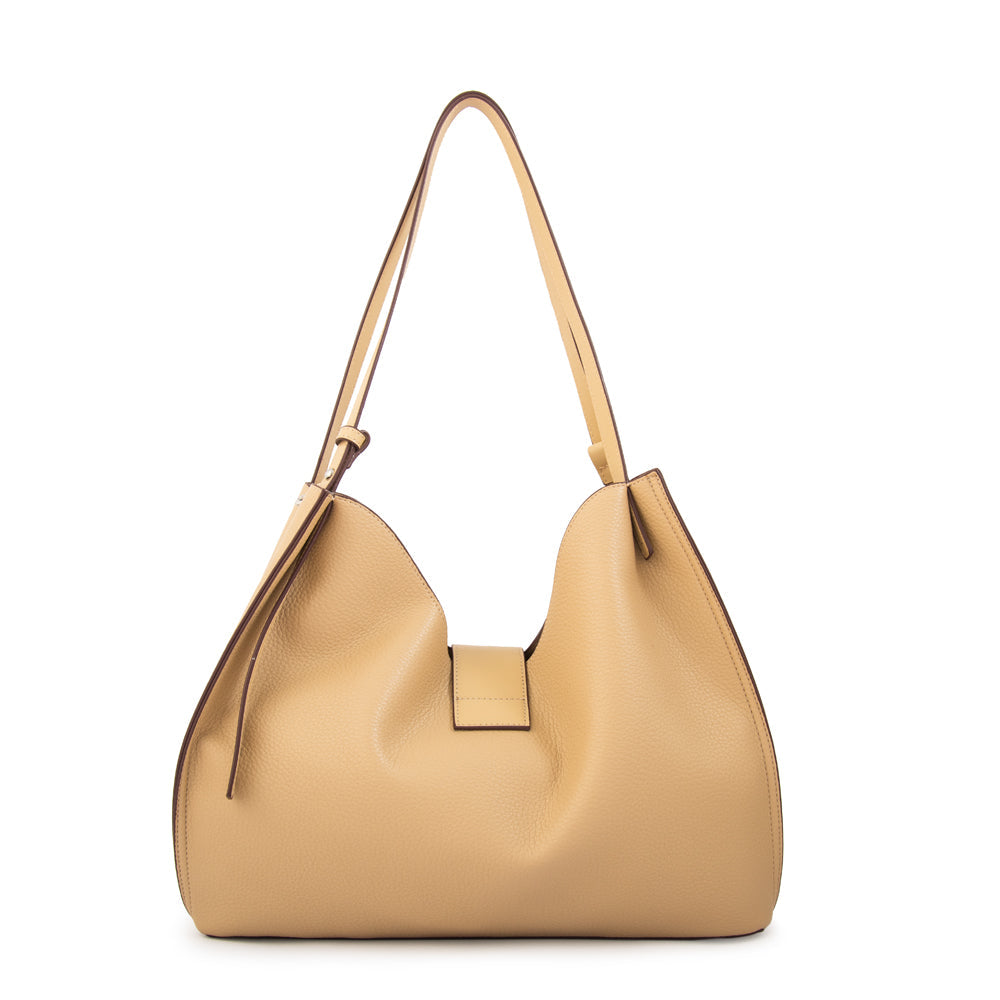 Cartera Dos Asas Lirai Beige Oscuro