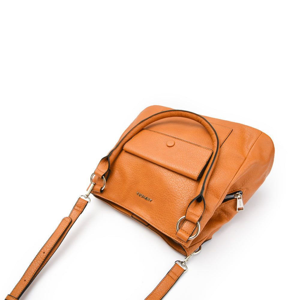 Cartera Dos Asas Rufa Camel