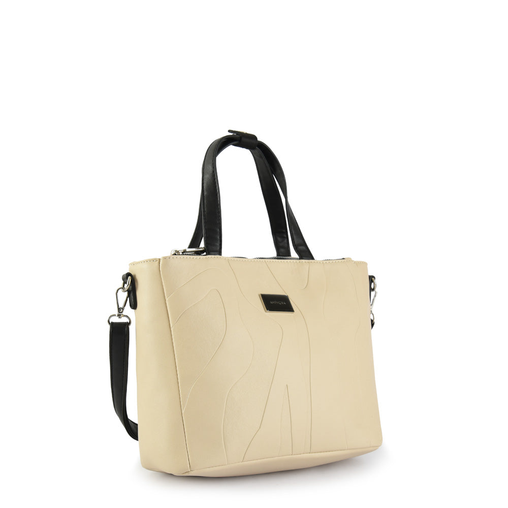 Cartera Dos Asas Benoit Beige