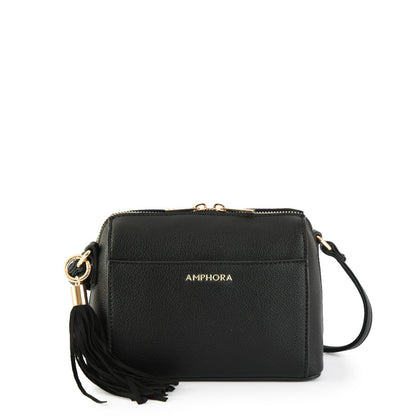 Crossbody Fenix Negro Granulado