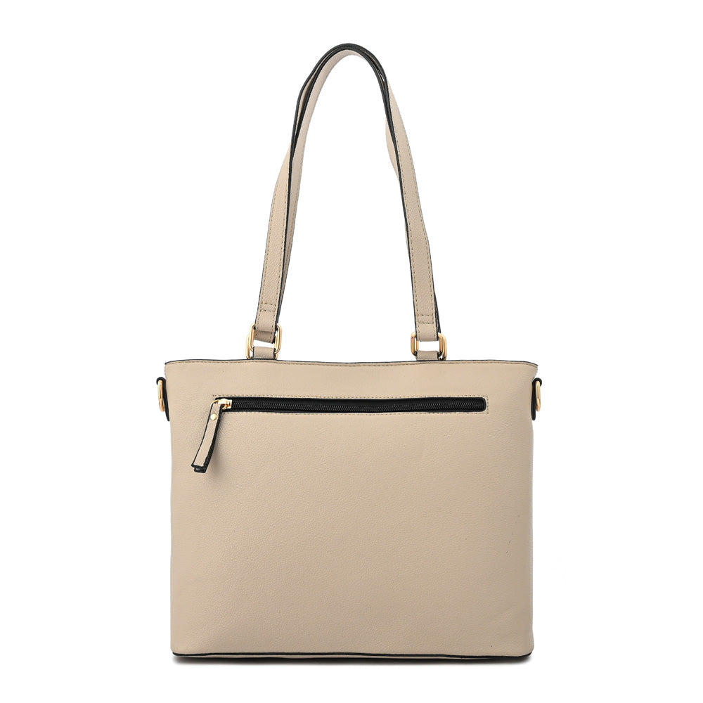 Cartera Dos Asas Grace Beige