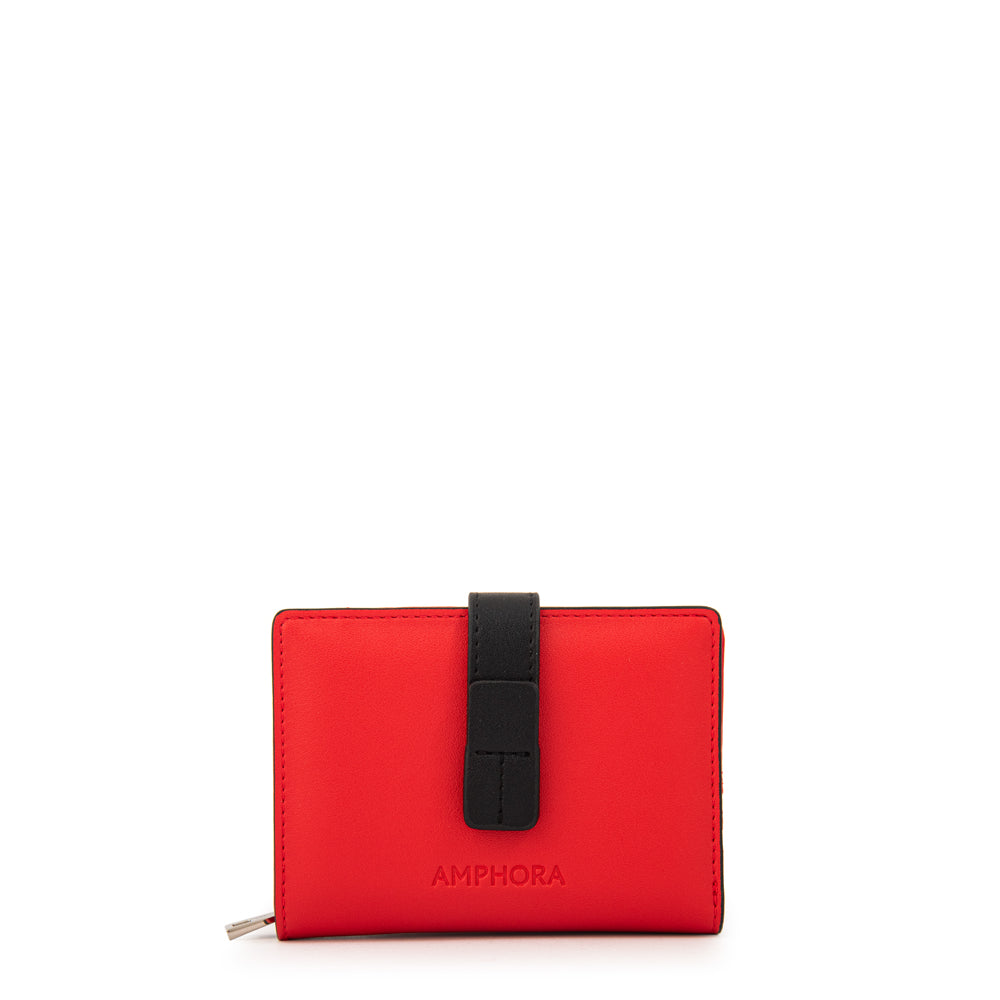 Billetera Cierre Exterior Galia Rojo