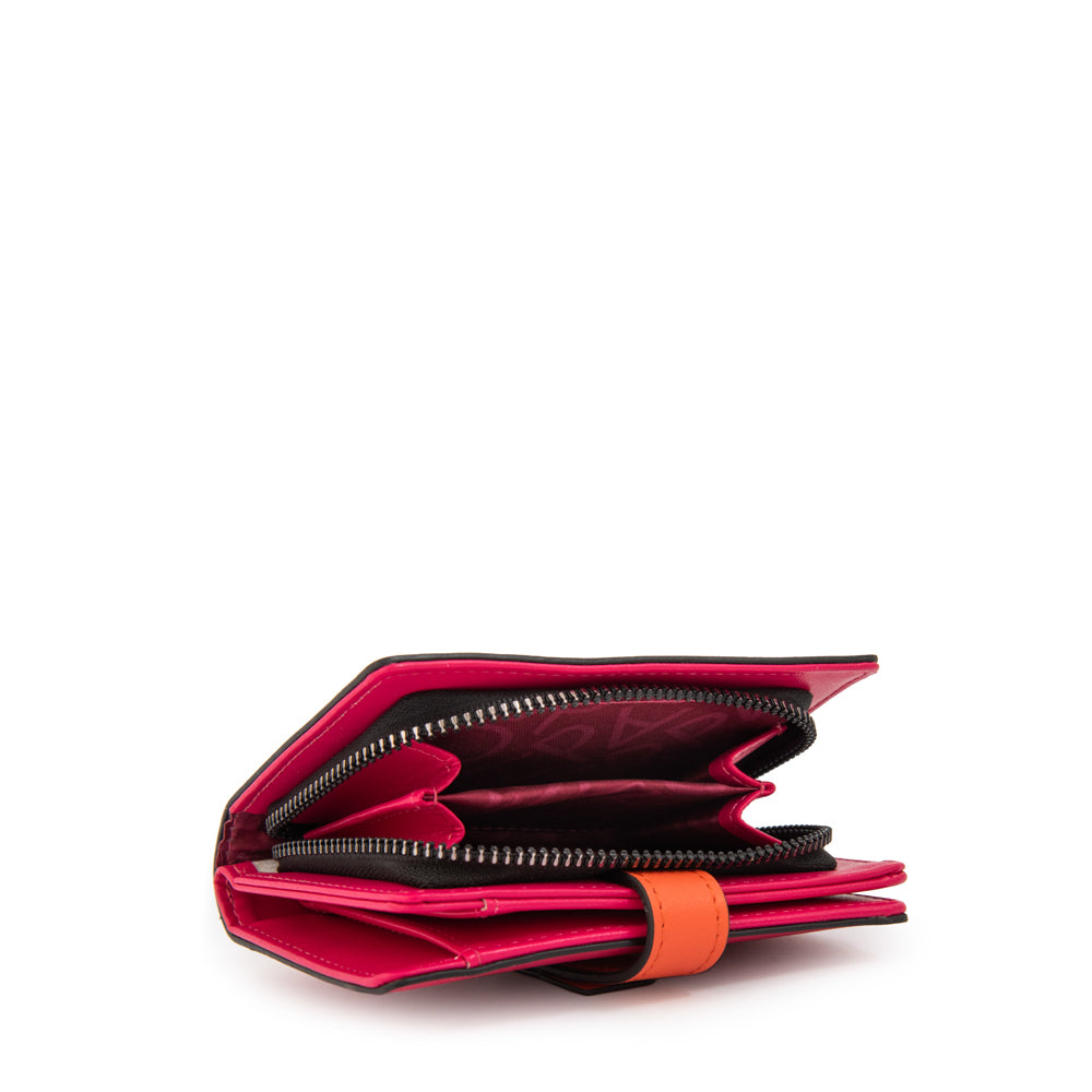 Billetera Cierre Exterior Galia Fucsia