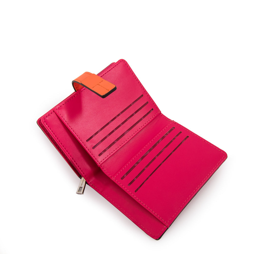 Billetera Cierre Exterior Galia Fucsia