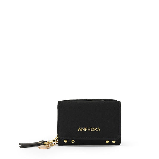 Billetera Pequeña Cierre Exterior Catriel Negro