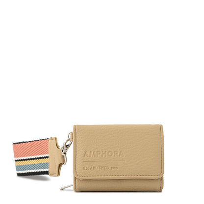 Billetera Cierre Exterior Villazon Beige