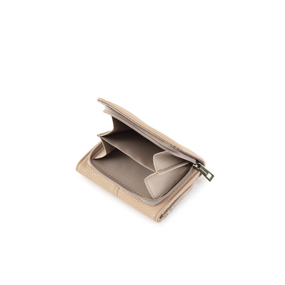 Billetera Cierre Exterior Aina Taupe